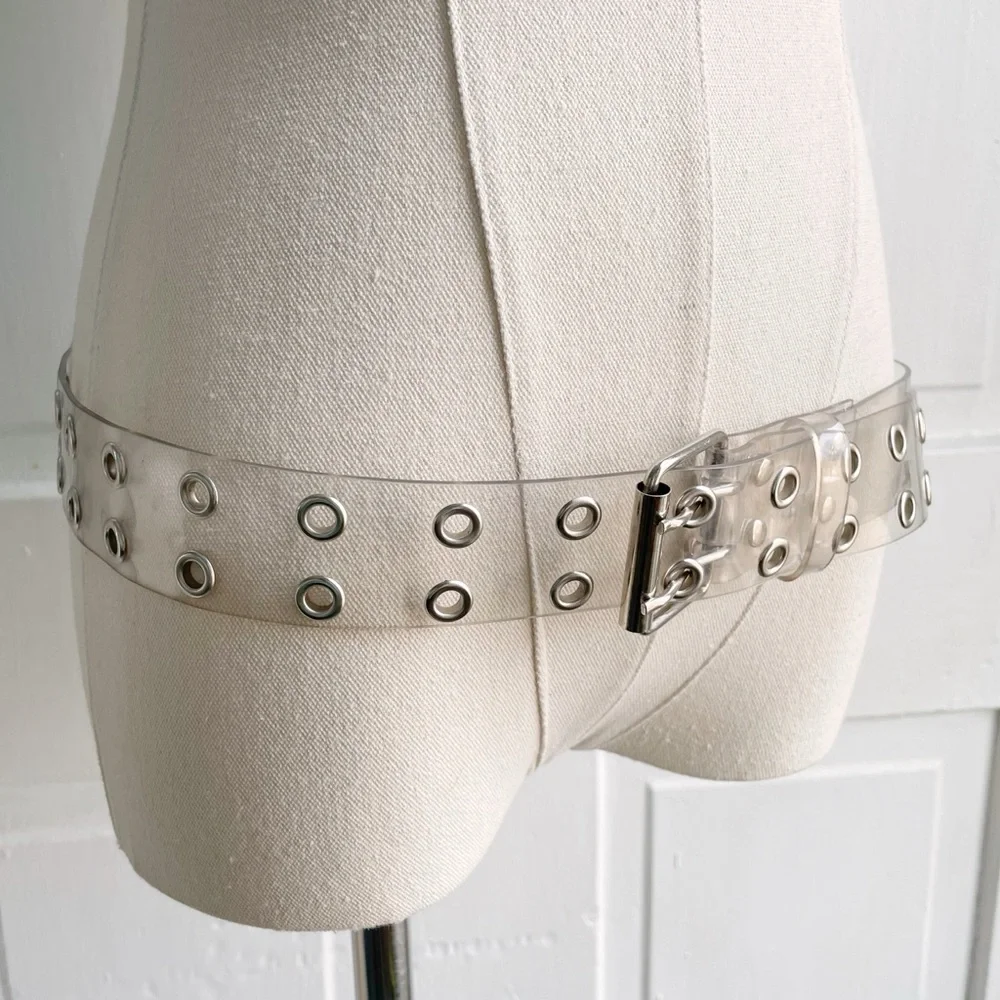 Trendy Clear Vinyl Double Hole Belt